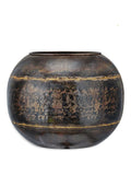 Nkuku aged black Endo iron hanging planter (British brand)