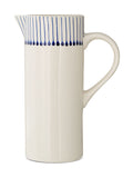 Nkuku Iba jug cream and indigo, imported from the UK