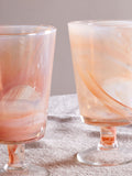 Nkuku apricot marble swirl wine glasses set of 4, UK version