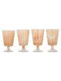 Nkuku apricot marble swirl wine glasses set of 4, UK version