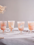 Nkuku apricot marble swirl wine glasses set of 4, UK version