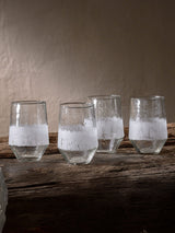 Next Nkuku Set of 4 Clear Anara Etched Tumbler Glasses- Buy online at McGrocer