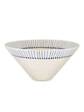 Nkuku cream and indigo Iba serving bowl (British brand)