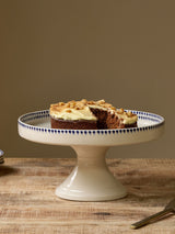 Next Nkuku Cream and Indigo Drop Ceramic Cake Stand- Buy online at McGrocer