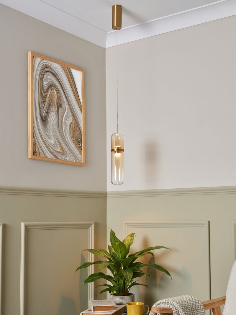 Visconte by BHS Bjorn LED glass pendant light - British product