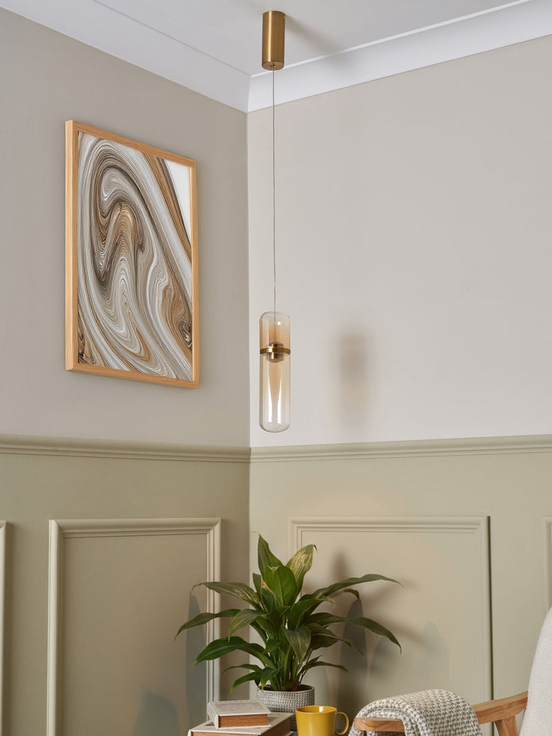 Visconte by BHS Bjorn LED glass pendant light - British product