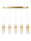 BHS Bjorn LED pendant light with five glass shades, imported from the UK