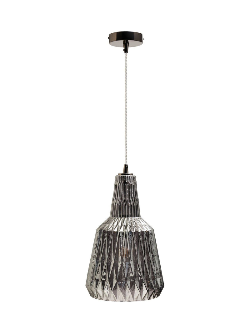 BHS Mikael glass pendant light smoke grey (British brand)