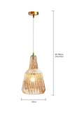 BHS Mikael glass pendant light champagne (British brand)