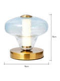 Visconte by BHS Sky Blue LED glass table lamp, UK version
