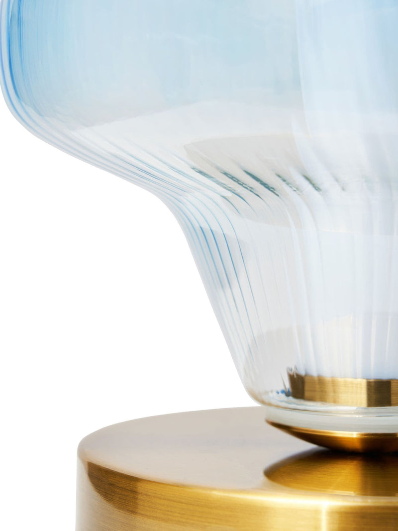Visconte by BHS Sky Blue LED glass table lamp, UK version