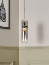 Next Visconte by BHS Bjorn Smoke Grey LED Glass Pendant Ceiling Light, Size One- Buy online at McGrocer