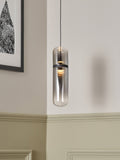 Visconte by BHS Bjorn smoke grey glass pendant light 160cm - British product