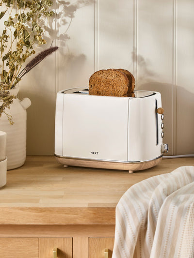 Next Cream Long Malvern Four-Slice Toaster- Buy online at McGrocer