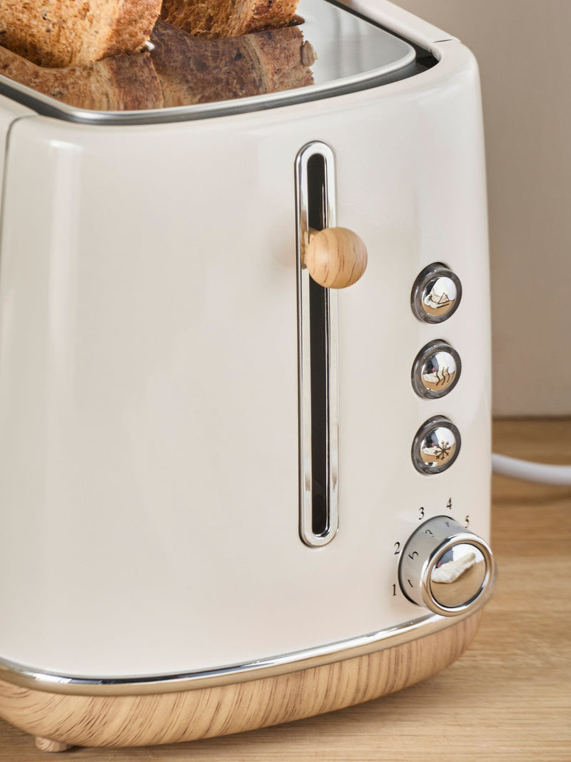 Cream Long Malvern four-slice toaster - British product