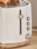 Cream Long Malvern four-slice toaster - British product