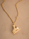 Cath Kidston gold tone ice skate charm necklace (British brand)