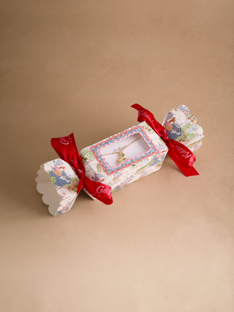Cath Kidston gold tone ice skate charm necklace (British brand)