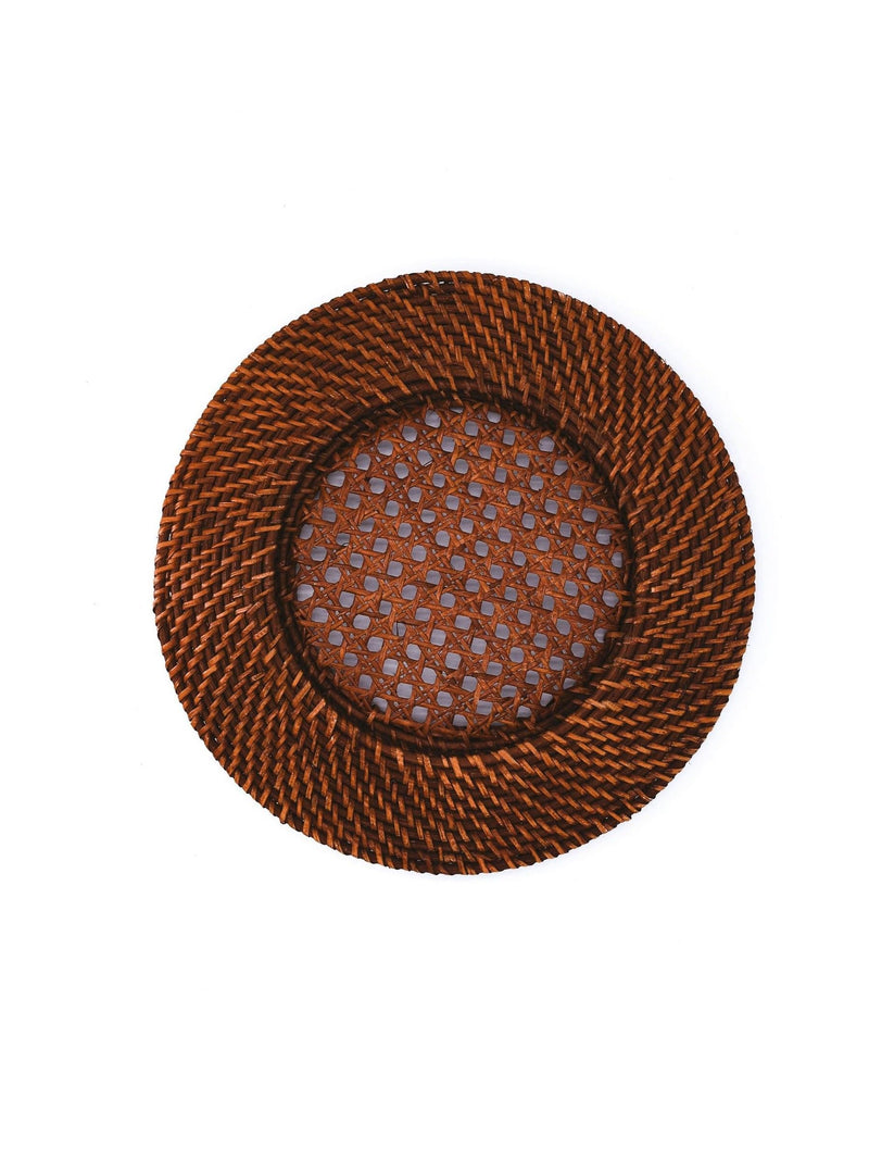 Sixty3 brown rattan placemat 33cm - British product