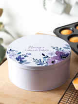 Next No Ordinary Gift Purple Floral Border Personalised Cake Tin- Buy online at McGrocer
