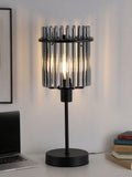 Searchlight table lamp black and smoke glass rod 37.5cm, UK version