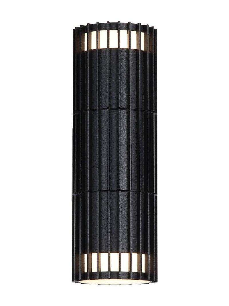 Searchlight black outdoor wall light 21cm, UK version