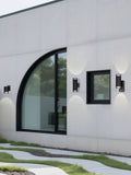 Searchlight black outdoor wall light 21cm, UK version