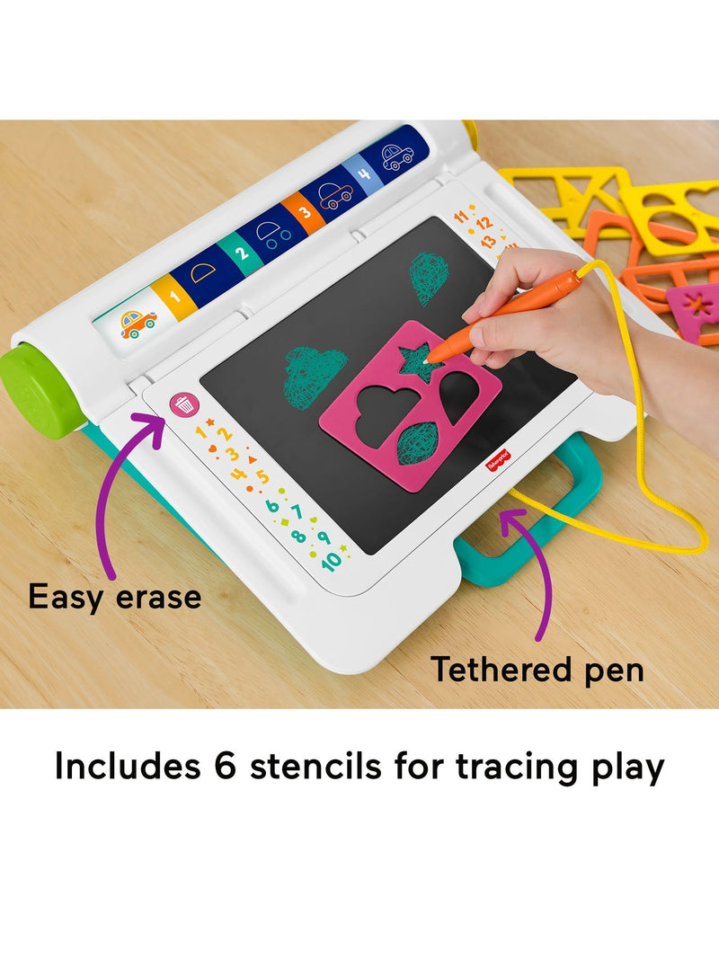 Fisher-Price Learn & Doodle Desk drawing board with stencils - British product