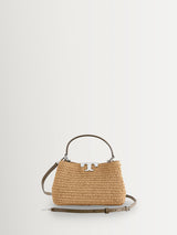 Next Tory Burch Natural Eleanor Straw Mini Satchel Bag- Buy online at McGrocer