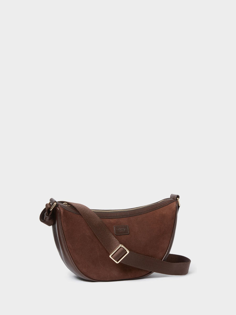 Osprey London Mocha suede sling bag, UK version