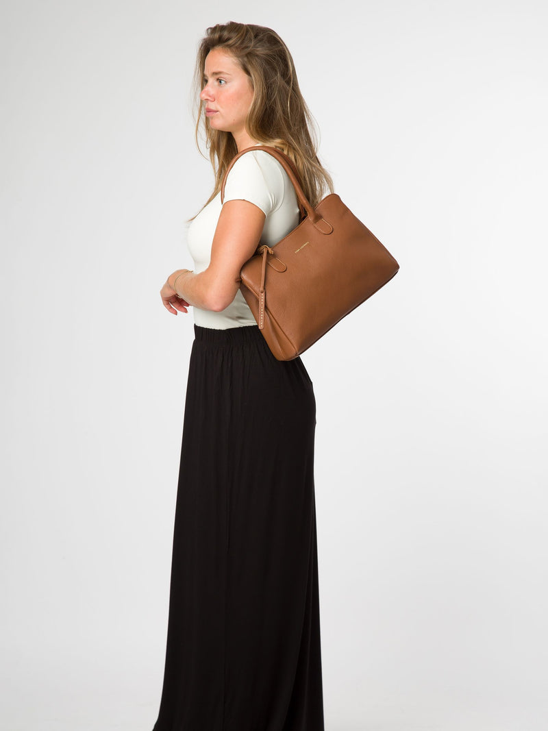 Pure Luxuries leather handbag Aysgarth brown (British brand)