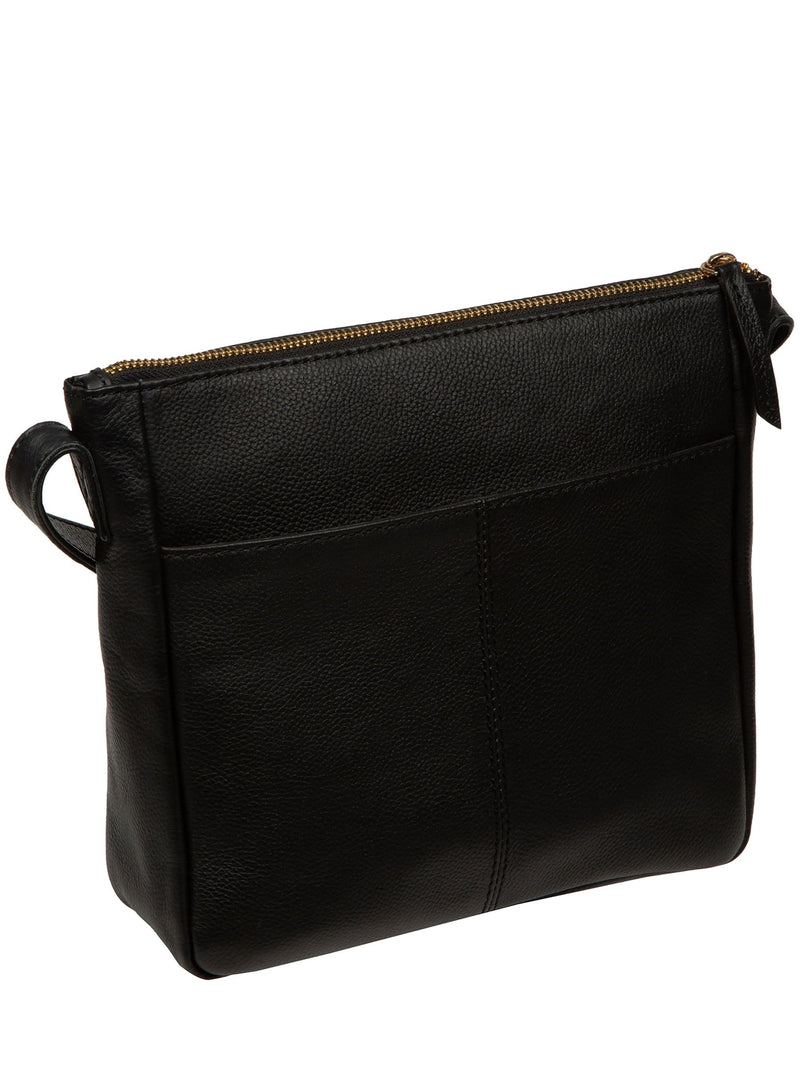 Pure Luxuries London black Harford leather cross-body bag, UK version