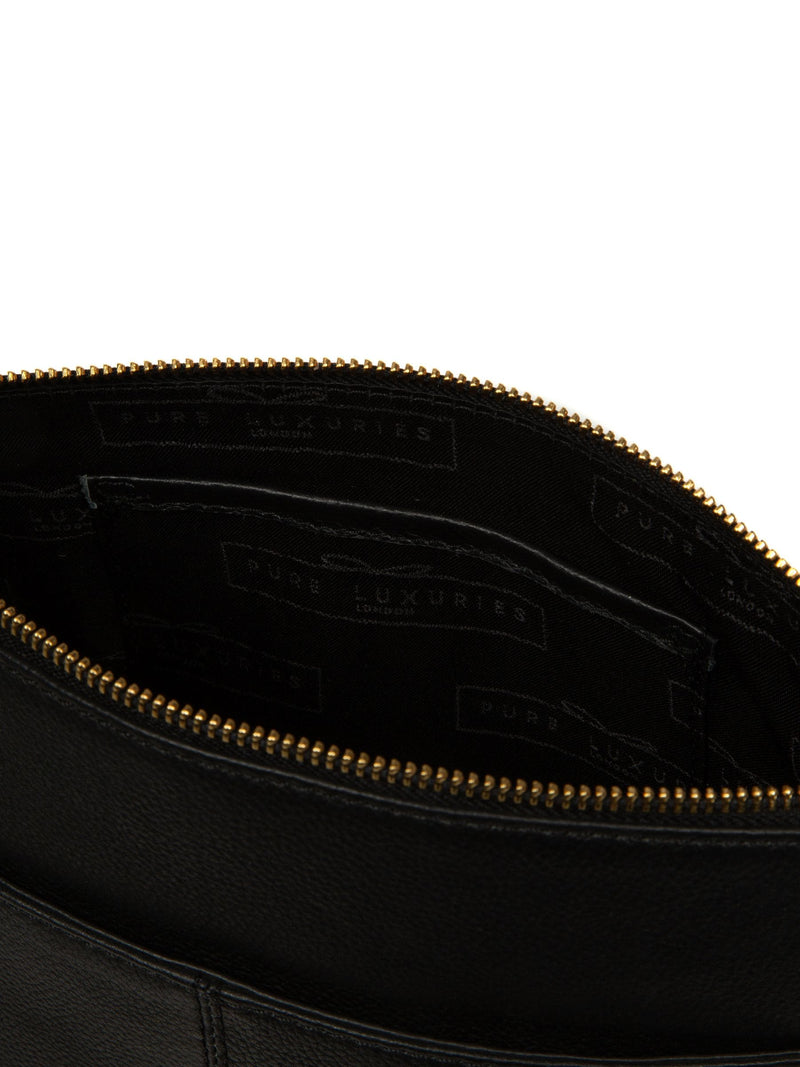 Pure Luxuries London black Harford leather cross-body bag, UK version