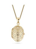 Beaverbrooks 9ct yellow gold locket pendant 30mm (British brand)