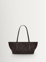 Next St Agni Brown Woven Slim Bateau Tote- Buy online at McGrocer