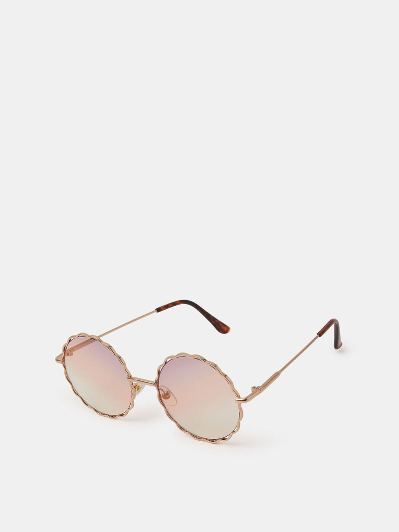 Accessorize gold round flower sunglasses, UK version
