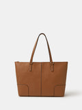 Accessorize brown plain tote bag with zip fastening, UK version