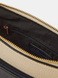Accessorize navy cross-body bag in faux leather with wide strap, UK version