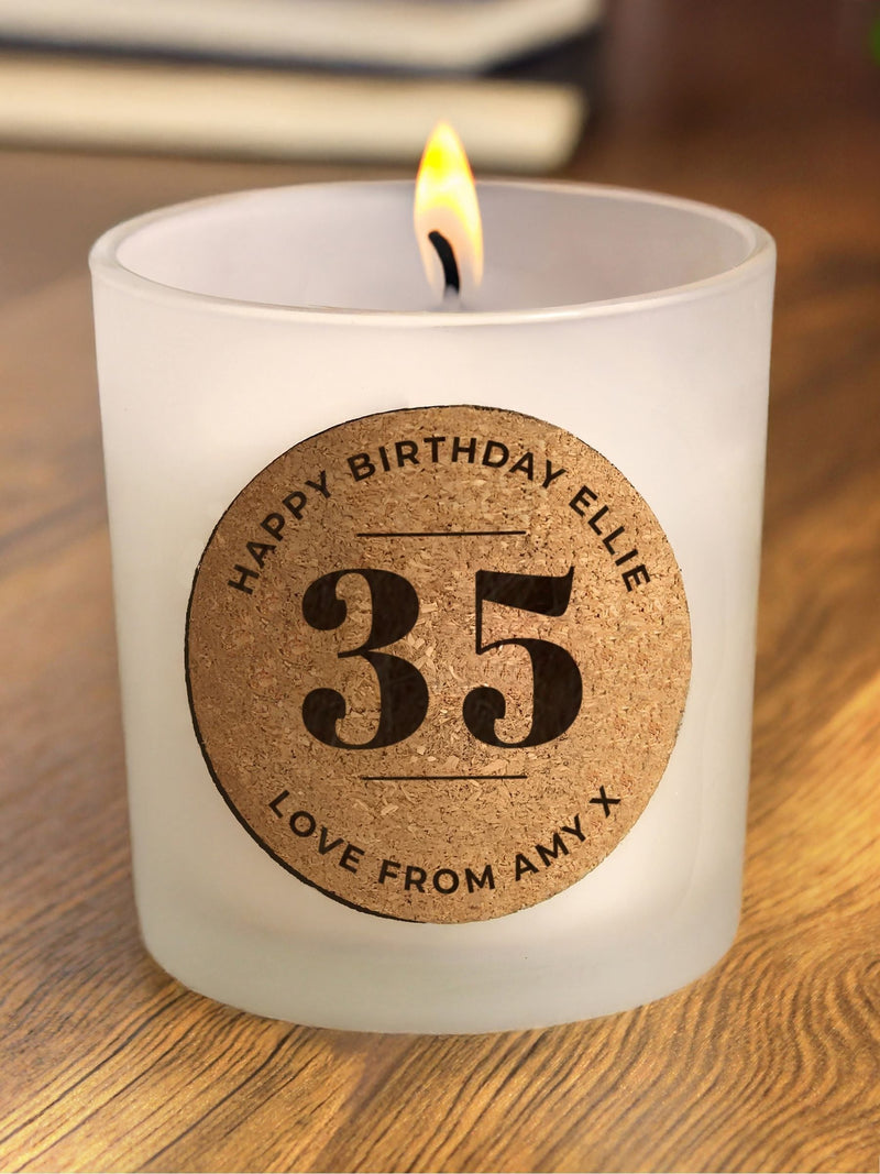 PMC personalisable birthday candle jar, UK version