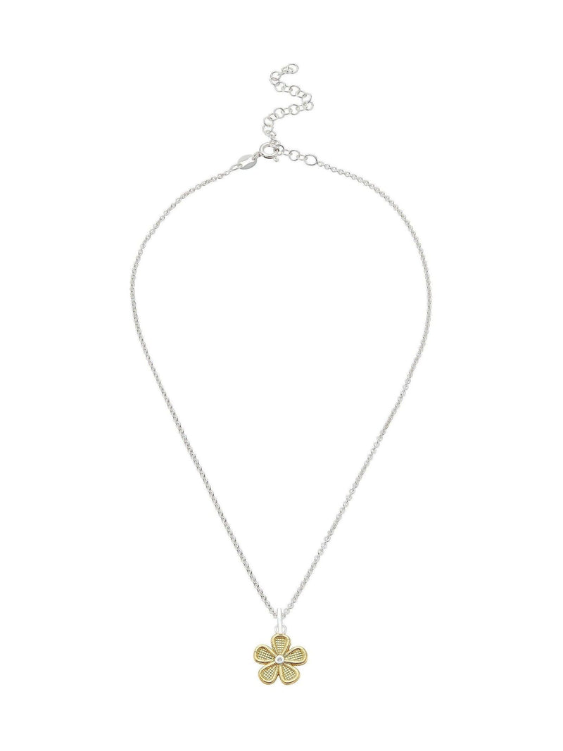 Beaverbrooks diamond flower pendant sterling silver, UK version