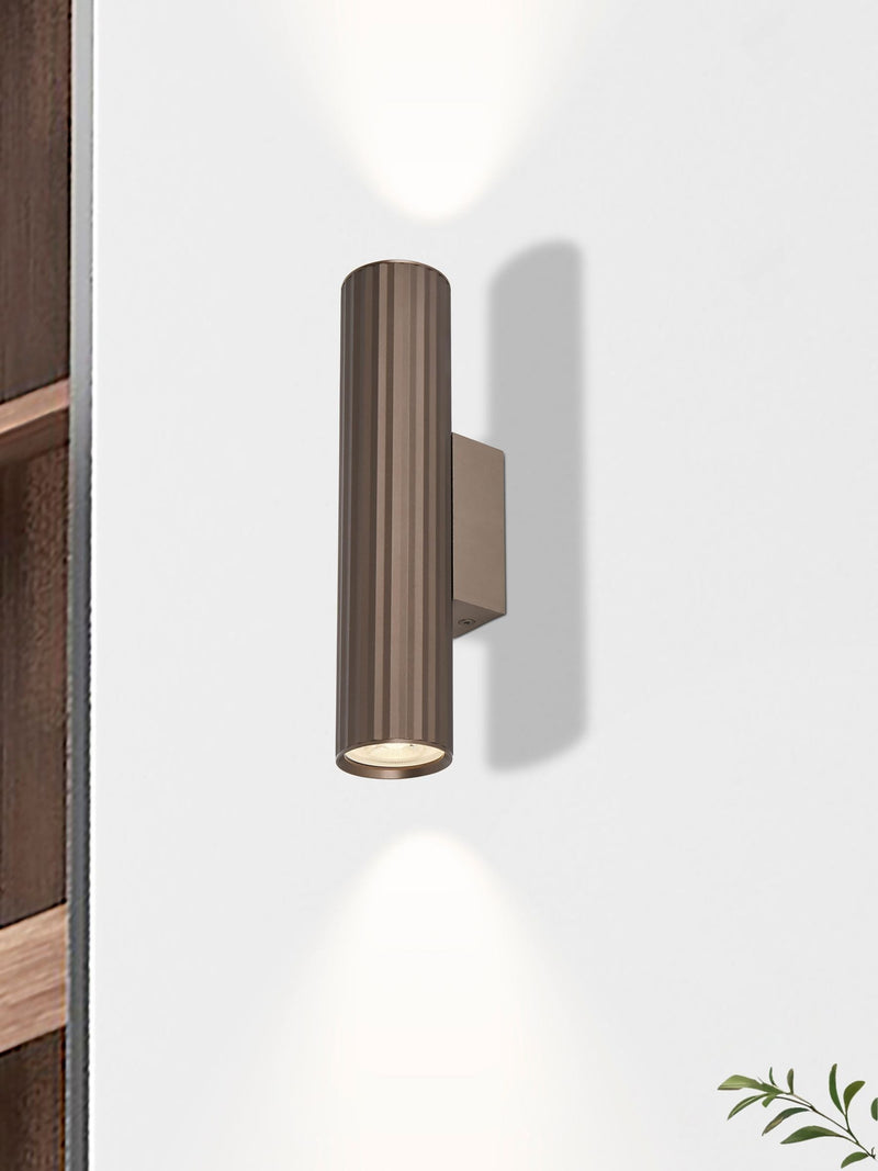 Searchlight bronze fluted wall light, imported from the UK