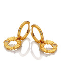 Hot Diamonds gold plate hoop earrings with diamond (British brand)