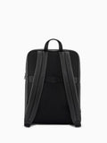 Armani Exchange Ginevra black faux leather backpack 40cm, imported from the UK