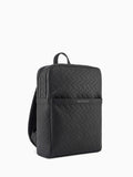 Armani Exchange Ginevra black faux leather backpack 40cm, imported from the UK