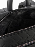 Armani Exchange Ginevra black faux leather backpack 40cm, imported from the UK