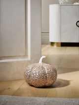 Next Champagne Gold Autumn Sequin Pumpkin Doorstop- Buy online at McGrocer