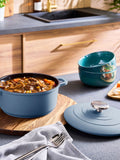 Morphy Richards blue aluminium casserole and sauté pan set (British brand)
