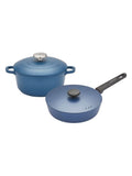 Morphy Richards blue aluminium casserole and sauté pan set (British brand)