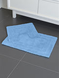 Showerdrape Cobalt Blue bath mat set, UK version