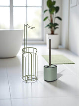 Next Showerdrape Sage Green Dante Toilet Roll Holder and Brush Set- Buy online at McGrocer